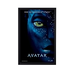 BNV Movie Poster Frame 24x36 Inches, Black 1" Aluminum Profile,Front Load Snap Frame, Wall Mounting, Portrait and Landscape Mode, Easy Installation, Anti-Glare, PVC Cover, Lightweight