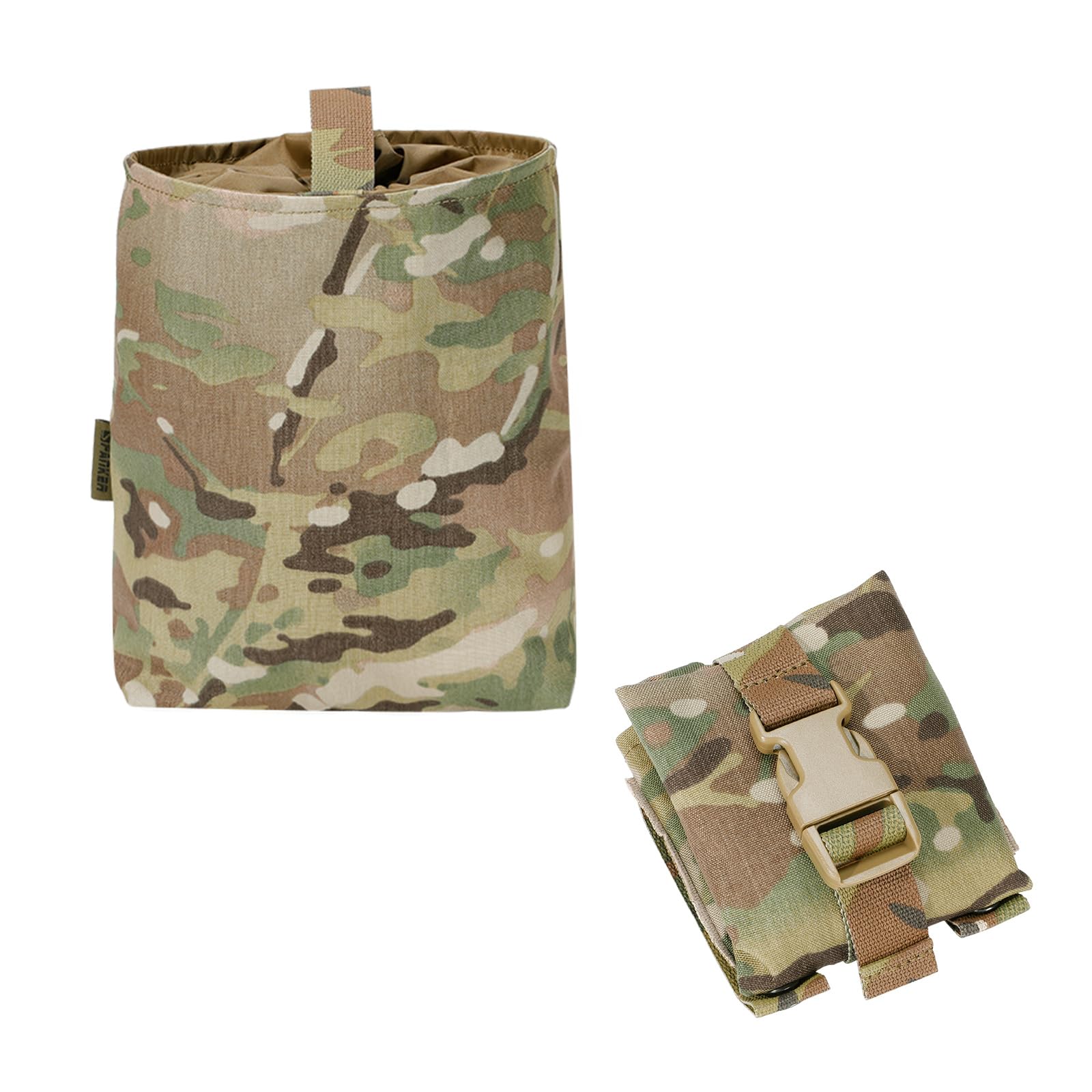 EXCELLENT ELITE SPANKER Outdoor Tactical Molle Dump Collapsible Pouch Drawstring Magazine Dump Pouch(MC)