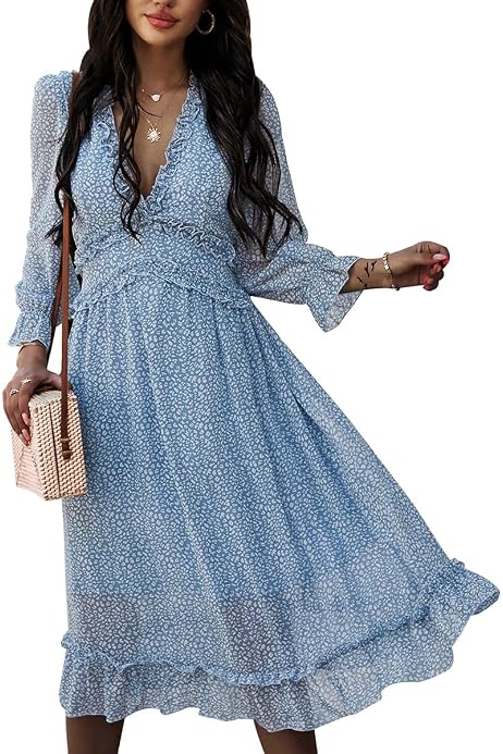 Summer Casual Dress for Wedding,Floral 