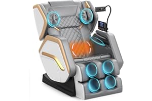NAGLIFOR Massage Chair Full Body, Zero Gravity Massage Chair with Heating, 8 Airbags, 14 Fixed Rollers, Foot Massage, Bluetooth Speaker, Touch Remote Control, Nightlights for Family and Friends