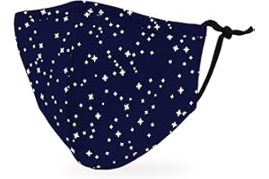 WEDDINGSTAR 3-Ply Kid's Washable Cloth Face Mask Reusable and Adjustable with Filter Pocket