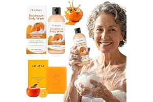 Swarva Persimmon Soap Deodorizing Persimmon Bars for Old People Smell & Body Odor, Nourishing & Gentle Cleansing, Natural Fac