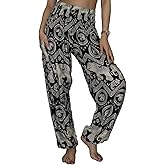 LOFBAZ Harem Pants for Women Elephant Yoga Boho Hippie Maternity PJ Clothing