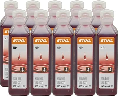 Stihl 2-Stroke Engine Oil 1:50 100ml Pack of 10 API TC Red