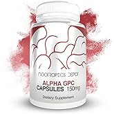 Nootropics Depot Alpha GPC Capsules | 150mg | 60 Count | Choline Supplement | Brain Health Supplement | Supports Healthy Brain Function | Enhance Cognition, Memory + Focus