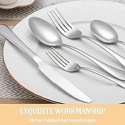 MUTNITT 30 Pcs Silverware Set Service for 6,Premium