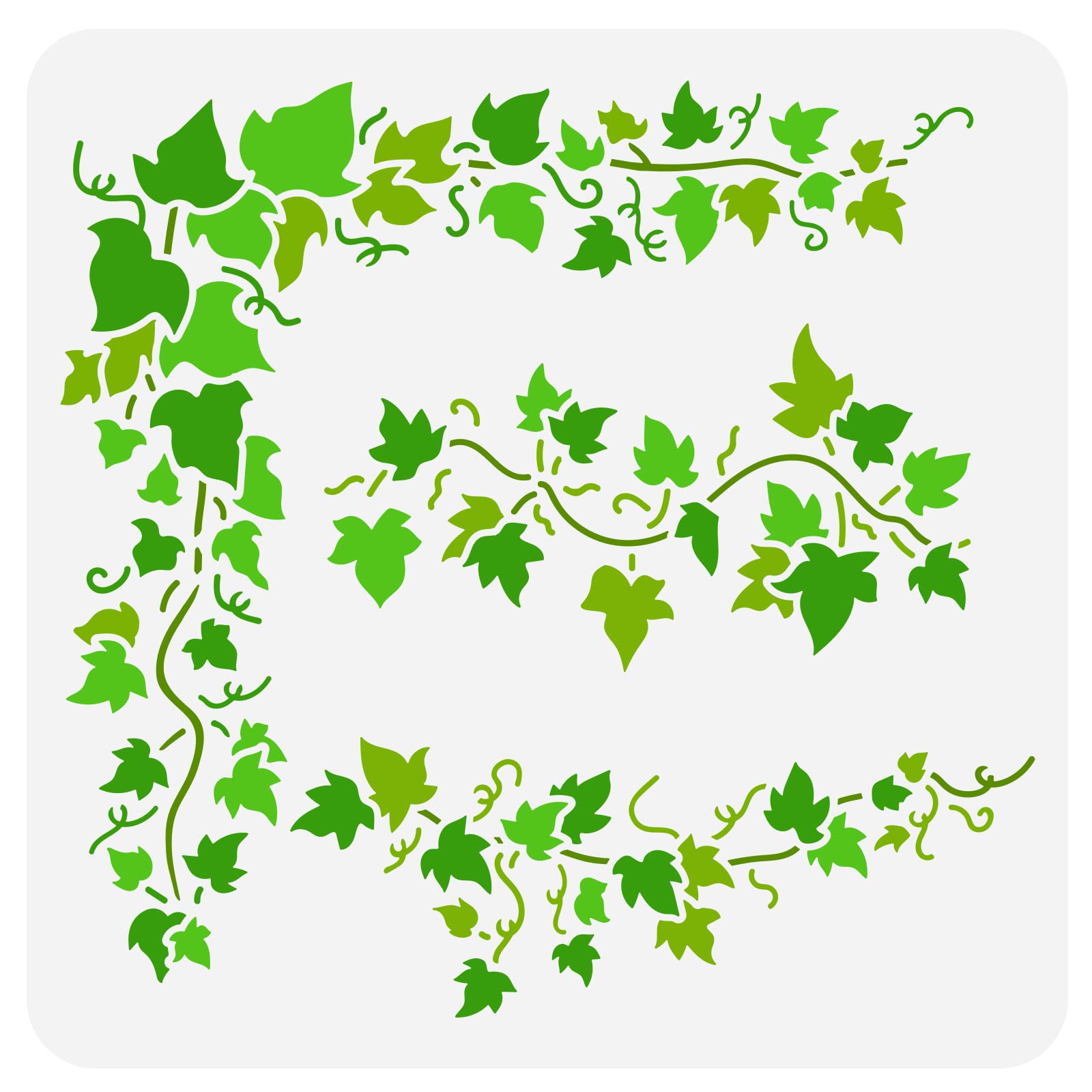 FINGERINSPIRE Ivy Painting Stencil 30x30cm Hollow Out Vine Leaves Craft Template Reusable Wall Border Leaf Stencil Plastic PET Plant Template for Wall, Tiles, DIY Scrapbook, Photo Album