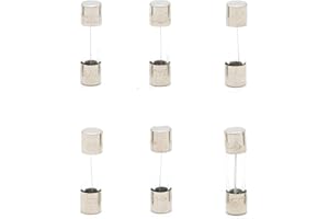 HZHAN 6PCS 250V Slow-Blow Time Delay Glass Fuse T1.6AL250V 1.6A 250V Fuse 520MM 3/16" X 3/4" (1.6A)