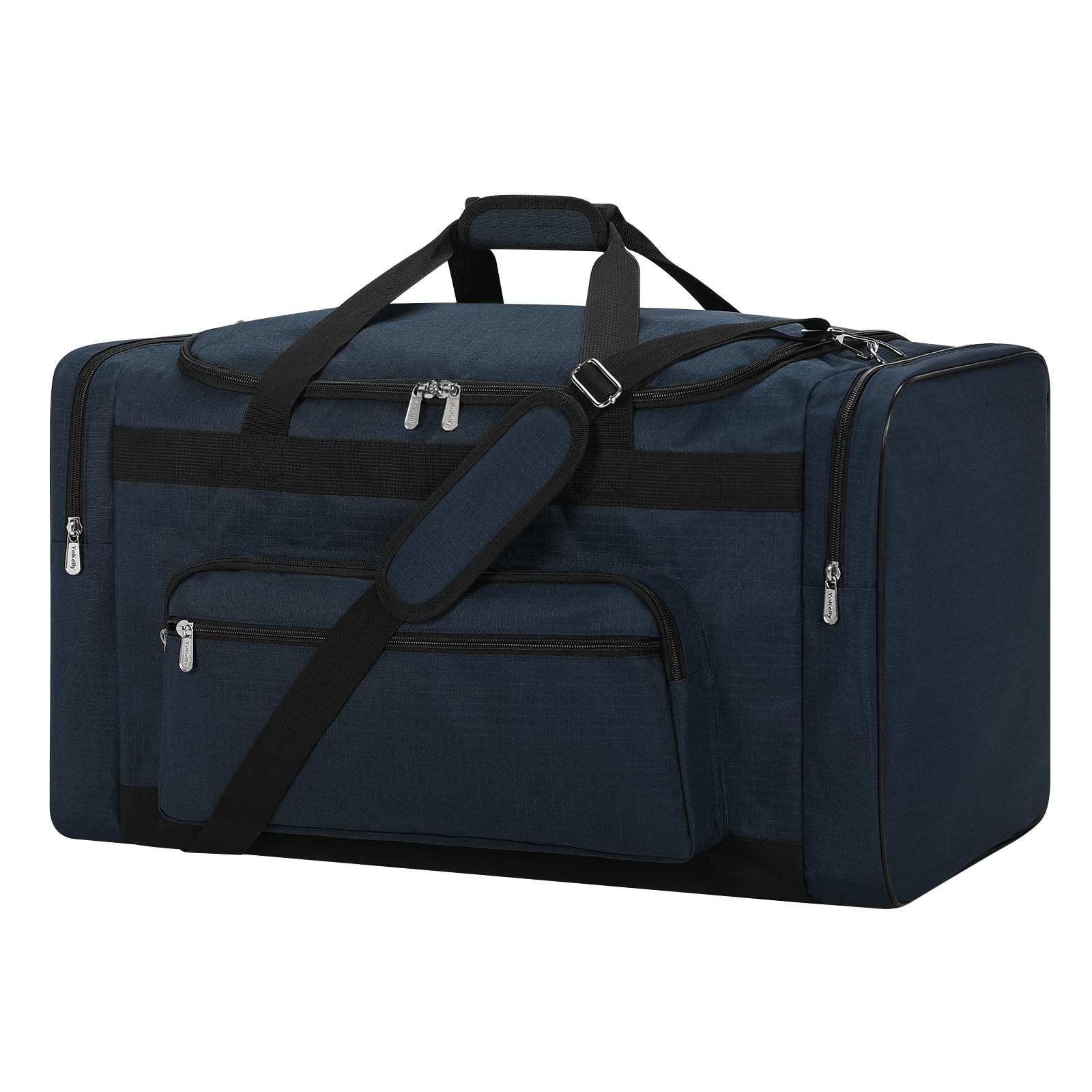 Sport Holdall Duffle Bag 75L Gym Duffle Bag with Shoulder Strap Overnight Weekender Bag for Men and Women (Navy Blue, 75L)