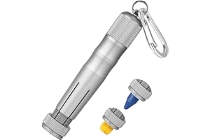 YueMiEcoUS Metal Ambidextrous Lumber Keel Crayon Holder,Contoured Grip Handle, Fits 1/2" Round or Hexagonal Crayons & Ferro R