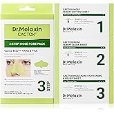 Dr.Melaxin CACTOX 3-STEP NOSE MASK PACK with AHA & PHA for Sebum Softening Pore Tightening Skin Repair 3-Step Nose Pore Pack