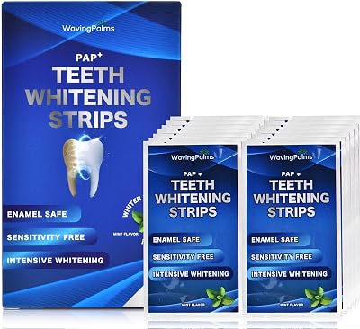 Waving Palms Teeth Whitening Strips 28 Non-Sensitive 14 Treatments Peroxide Free