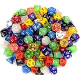 Wiz Dice Random Polyhedral Dice in Multiple Colors (100 + Pack) Bundle with Wiz Dice Pouch