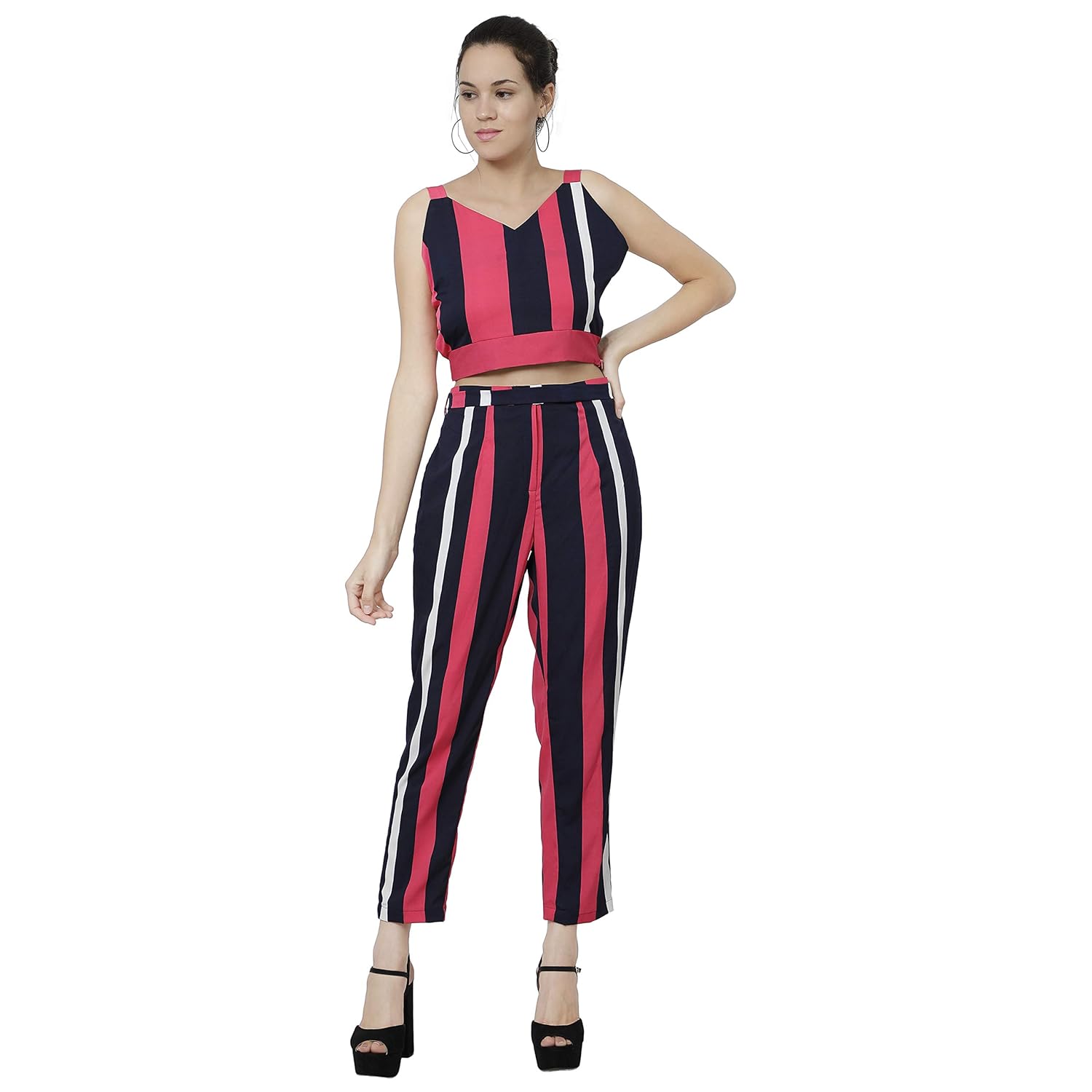 striped overalls womens