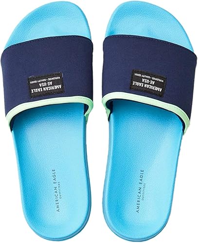 navy blue slide sandals