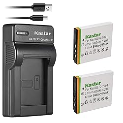Kastar Battery (X2) & Slim USB Charger for Kodak