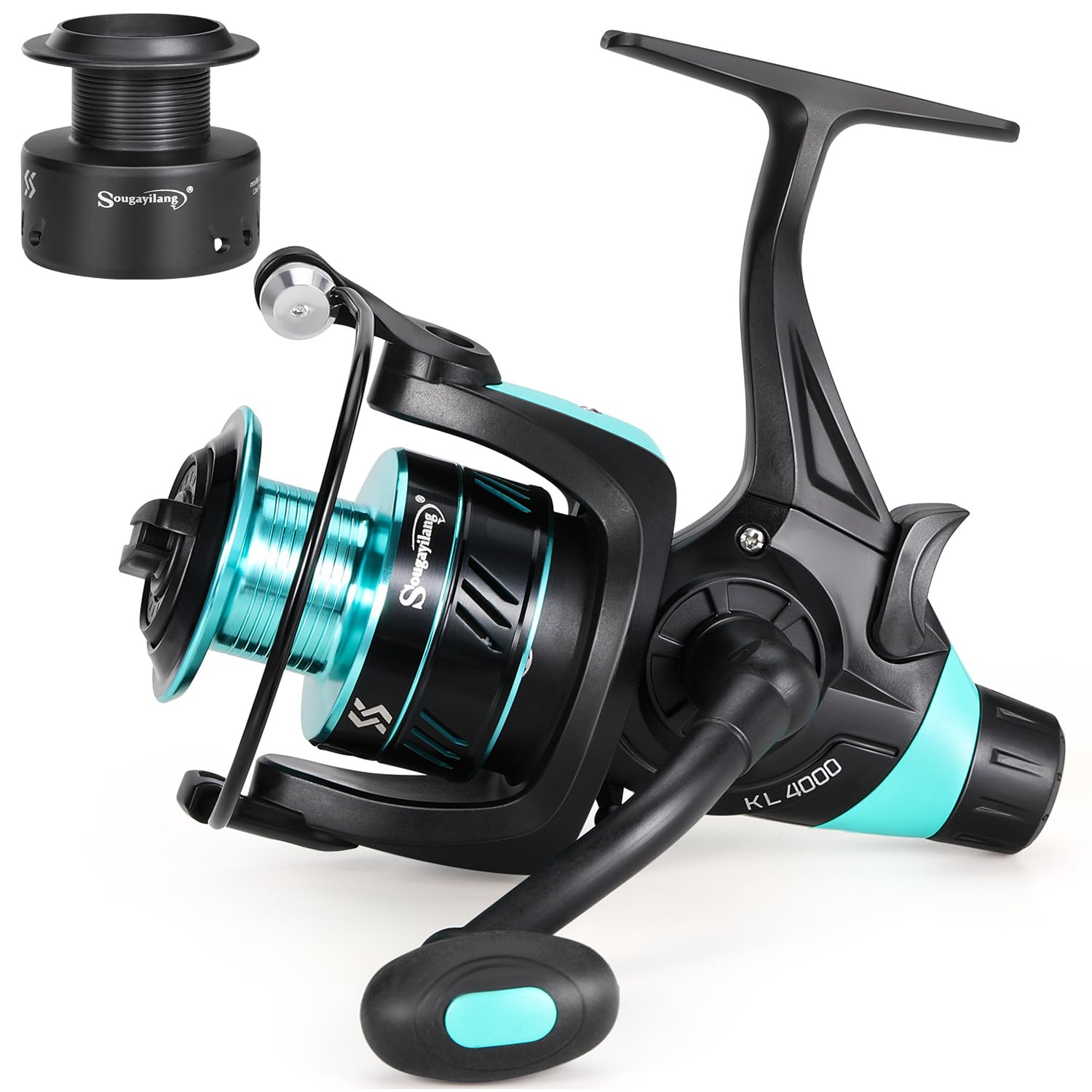 Sougayilang Fishing Reels Carp Spinning Reel 13+1BB, Smooth, Powerful, with Spare Spool-KL40