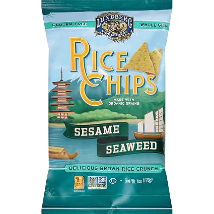 Lundberg Family farms chip Rice sesame seaweed gf 6oz (073416035324)
