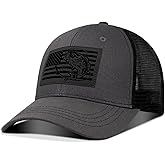 Bass Fishing Hat for Men, Father's Day Bass Hat Gifts for Men, American Flag Fishing Trucker Hat Birthday Gift for Dad