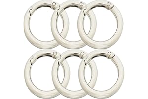 Bytiyar 3/2.5/2/1.5 inch Big Round Carabiners Clips Metal Trigger Spring O Rings Snap Hooks DIY Charms Accessory for Keychains Bags Purses Crafts Making
