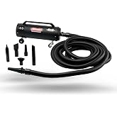 METROVAC MB-3CDSWB-30 Air Force Master Blaster Revolution 30' Made in USA | 30 Ft Hose, MB-3CD SWB-30, Car &amp; Motorcycle Dryer, Powerful Air Blower for Auto Detailing, Wall Bracket &amp; Hose Hanger System