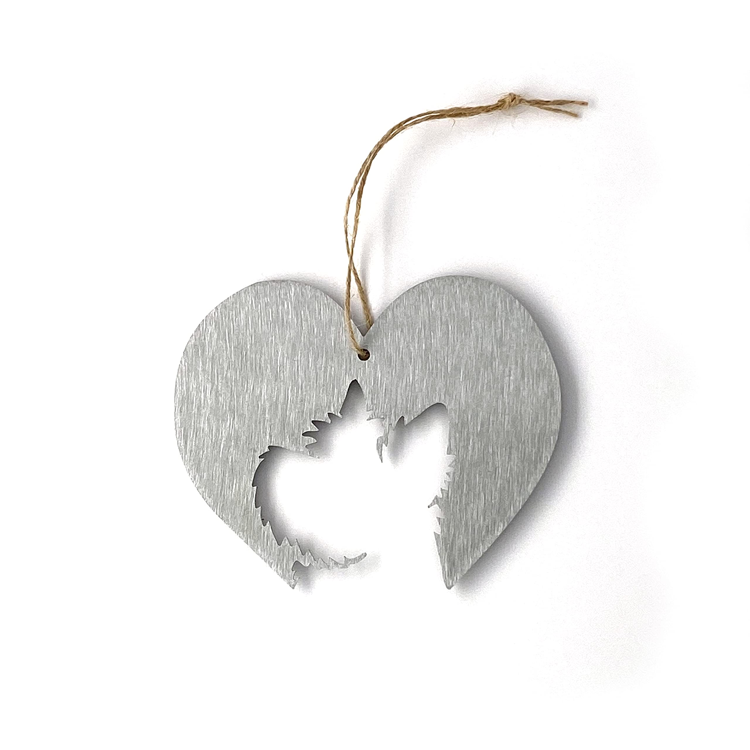 Cairn Terrier Heart - Rustic Garden Sculpture