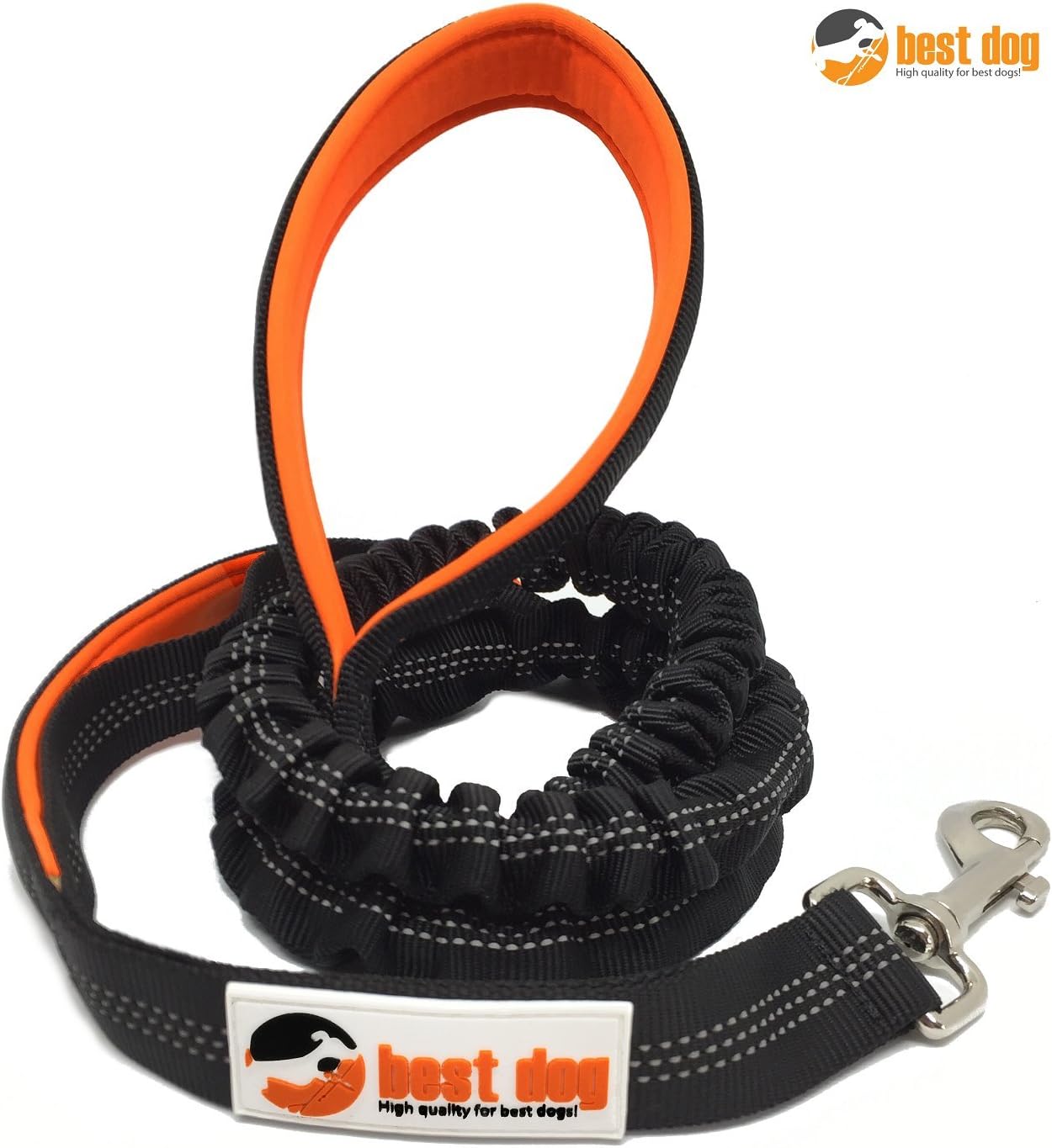 best dog - Dog Line reflective with yank protection for big dogs - with soft neoprene handles