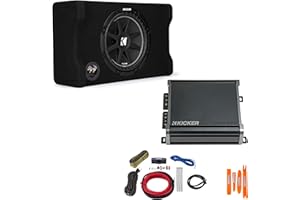 KICKER 12" Comp Subwoofer in Down Firing Enclosure with Amplifier & Wire Kit