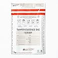 INSAFEPACK 100PCS 9"x12" Business Bank Deposit Bags - High Level Security Tamper Evident Bag - Self Adhesion Plastic Security Deposit Bag