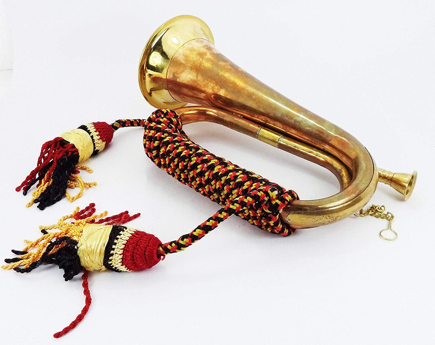 AnNafi Solid Brass And Copper Blowing Bugle| US Military Signal Horn Cavalry Horn| Musical Instrument Classic Style Boy Scout Retro Horn: Musical Instruments