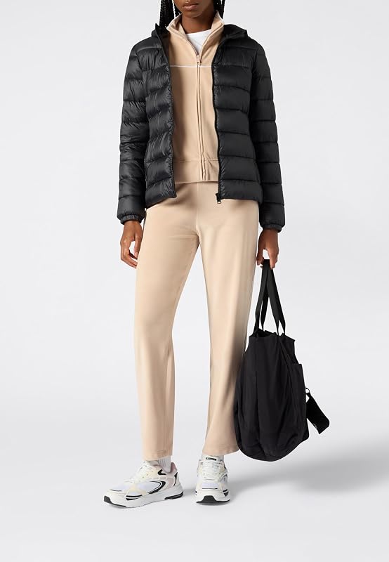 Legacy - Giacca leggera da donna, con cappuccio, in poliestere, XL, colore: nero, Nero, XL