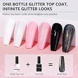 Makartt Glitter Top Coat Gel No Wipe High Gloss Long Lasting 60-90s Cure view 3