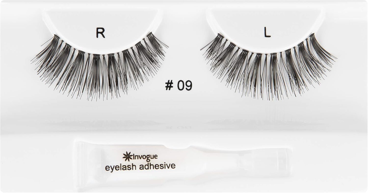 Invogue Glamourise False Eyelashes #9, Black, 1 pair (Pack of 1) - Image 5