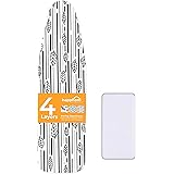 happhom Ironing Board Cover and Pad Extra Thick Heavy Duty Padded 4 Layers Non Stick Scorch and Stain Resistant 15x54 and 3 F