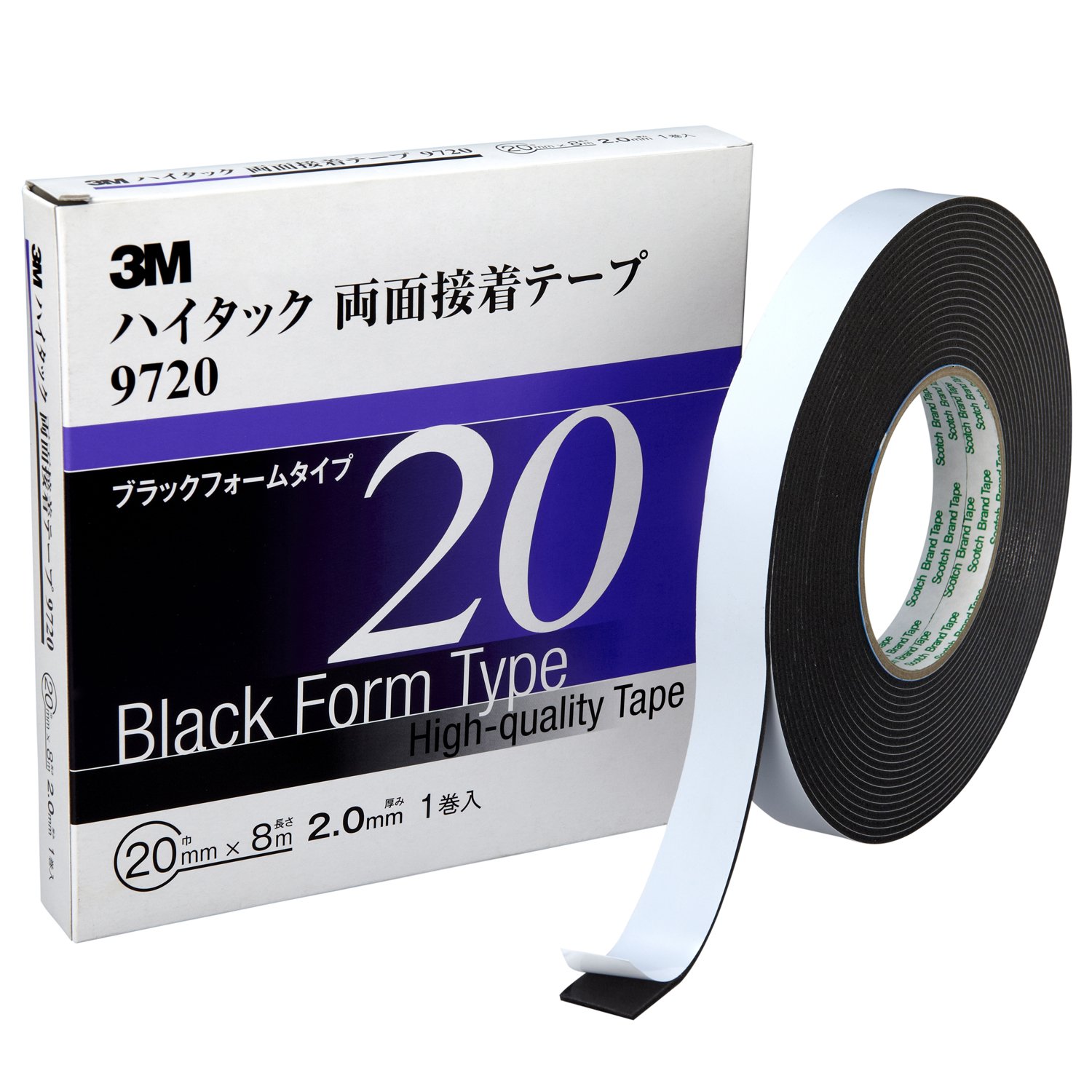 スリーエム(3M) 3M ハイタック両面接着テープ 9720 20mm幅x8m 9720 20 AAD商品画像