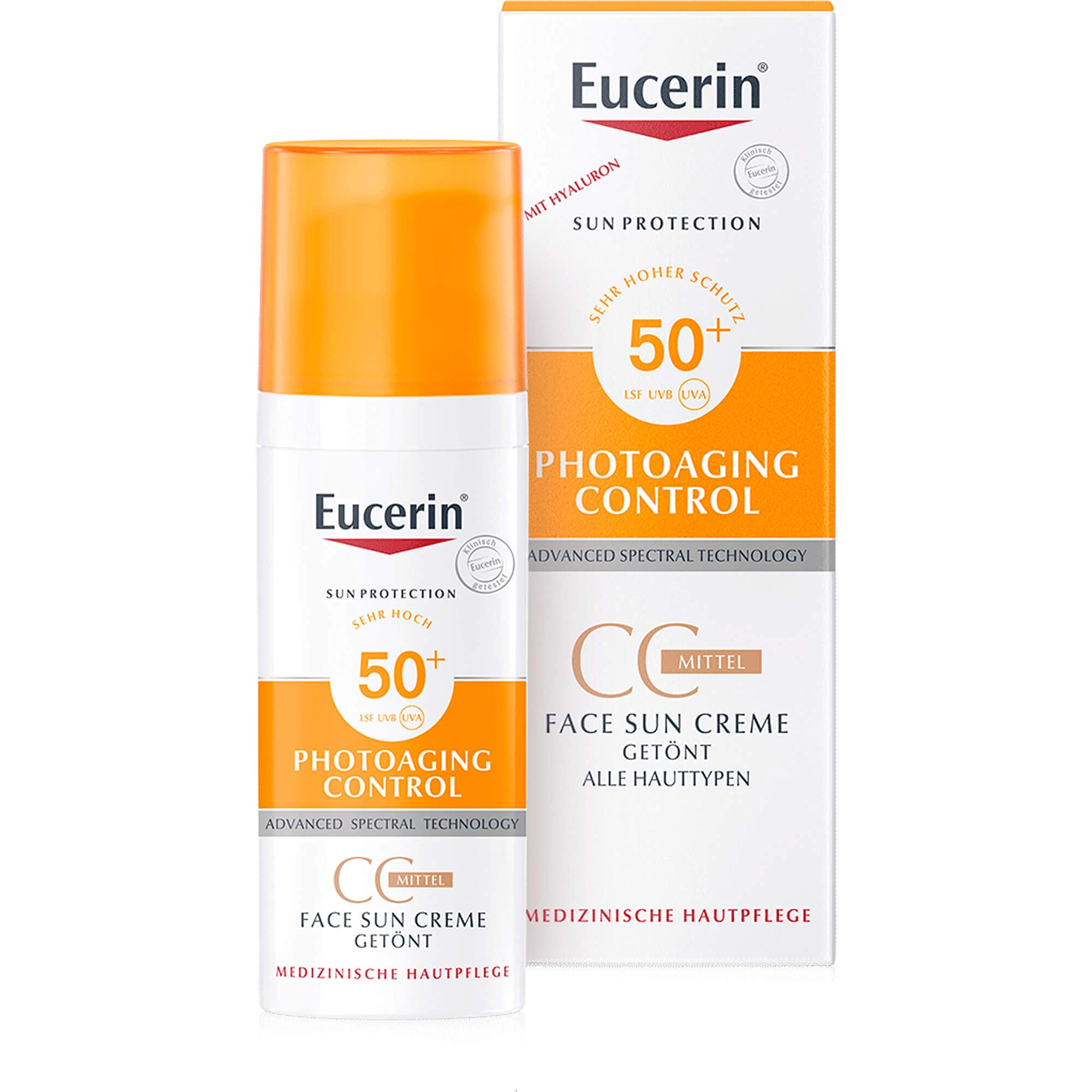 Eucerin Photoaging Control Face Sun CC Creme getönt LSF 50+ Mittel, 50 ml Cream