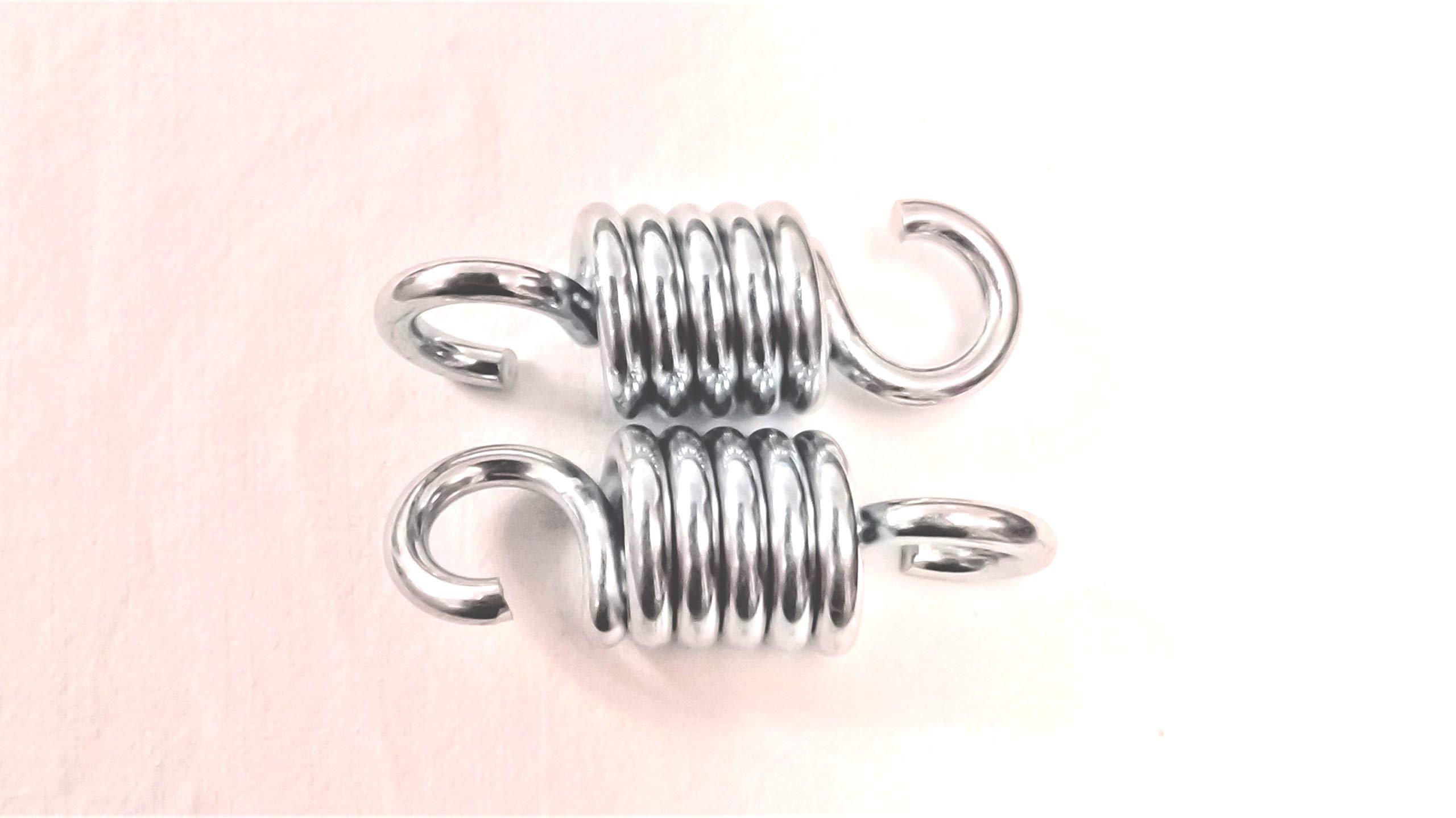 Heavy duty Spring for garden swing hamock extension spring suspension hooks (2, 9.5cm 90 degree hooks)