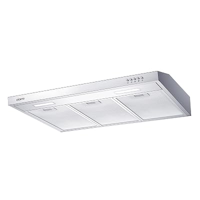CIARRA Ductless Range Hood 30 inch Under Cabinet Hood Vent with 3 Speed Exhaust Fan Push Button Ducted and Ductless Convertible