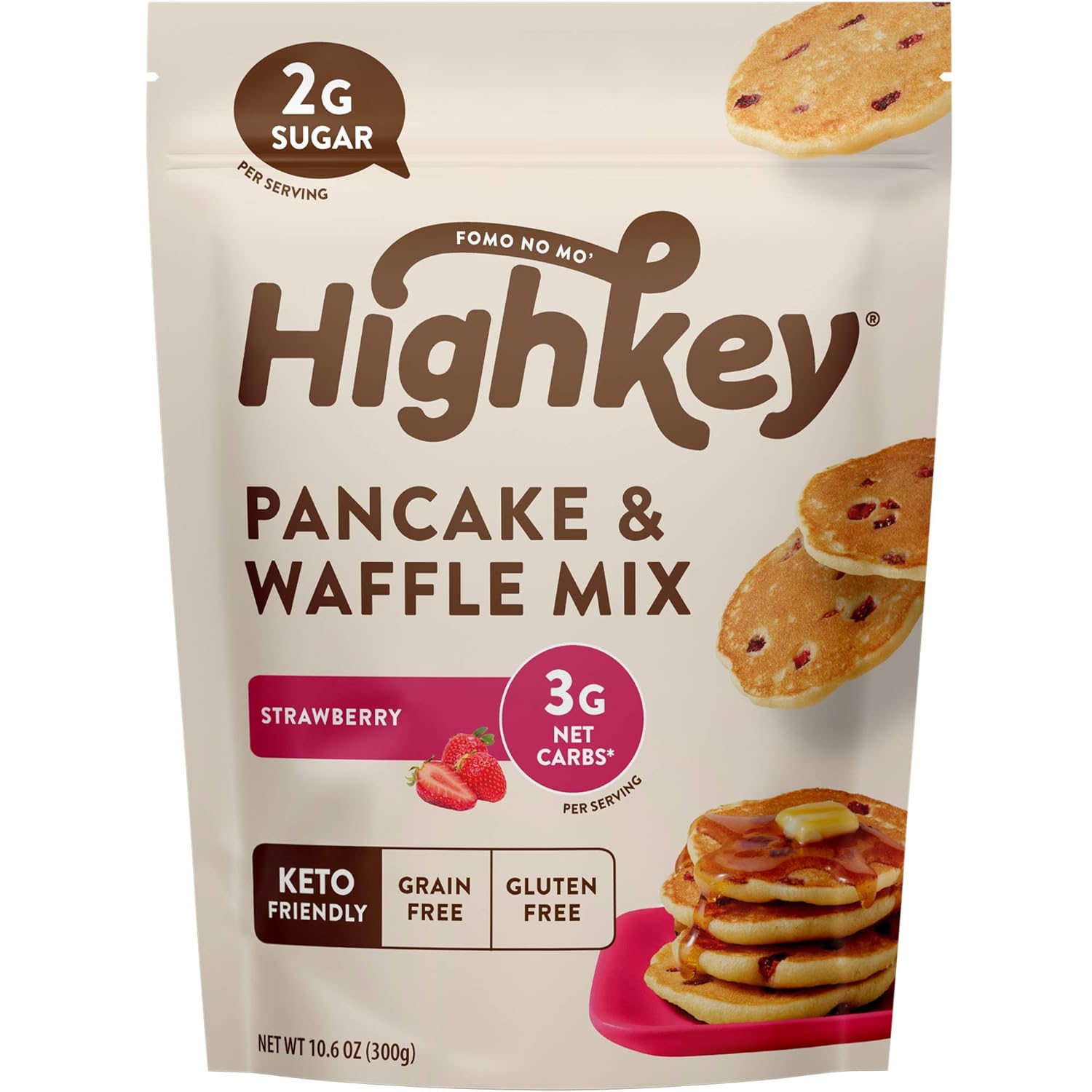 Amazon Com Highkey Keto Pancakes Low Carb Pancake Waffle Mix Gluten Free Breakfast Foods Ketogenic Almond Flour Waffles Zero Sugar Added Protein Sweets Paleo Diabetic