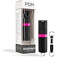 POM Pepper Spray Keychain, Quick Key Release for Instant Access, Flip Top Safety, Maximum Strength OC Formula with UV Marking Dye, 25 Bursts, 10 ft Range, 0.5 fl oz