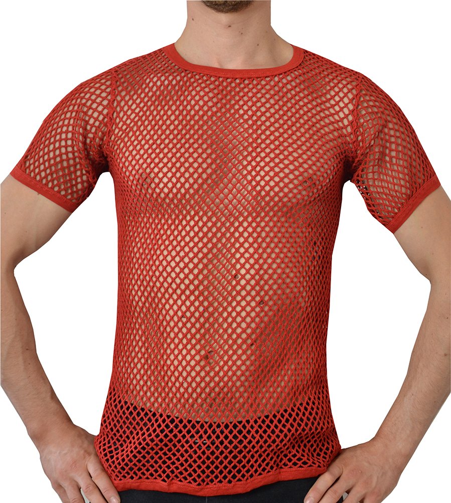 Cotton String Mesh Fishnet Short Sleeve 