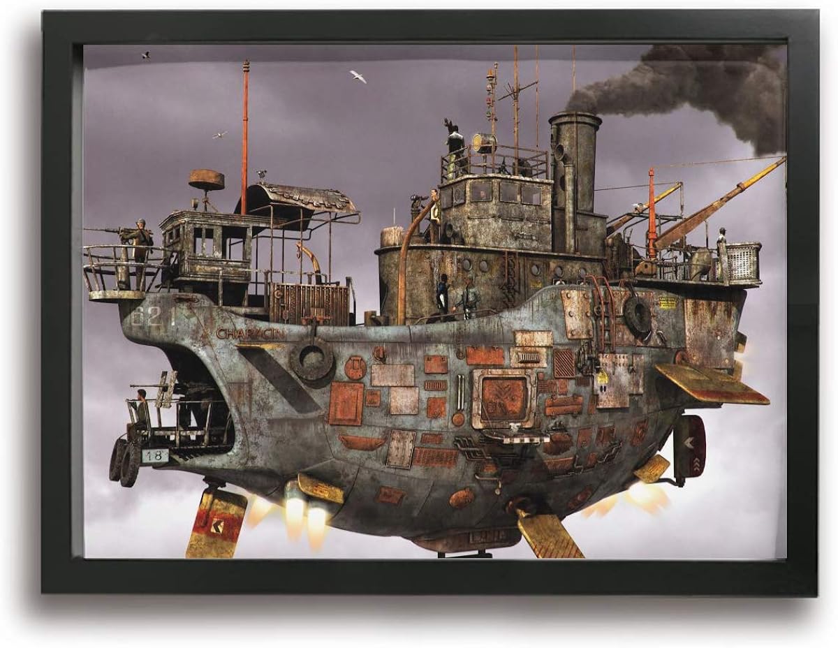 Amazon Co Jp 天空の城ラピュタ アートパネル完成品 壁掛け アートポスター 壁キャンバス絵画 インテリア 絵画 アートフレーム 壁アート パネル モダンアート 客間絵画 壁掛け絵画 り リビング オフィス 木枠付け 30cm 40cm 服 ファッション小物