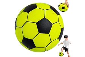 Silent Soccer Ball for Kids, Size 5 PU Foam Football with Shock Absorption, Soft Noise Reduction Sponge Football for Training