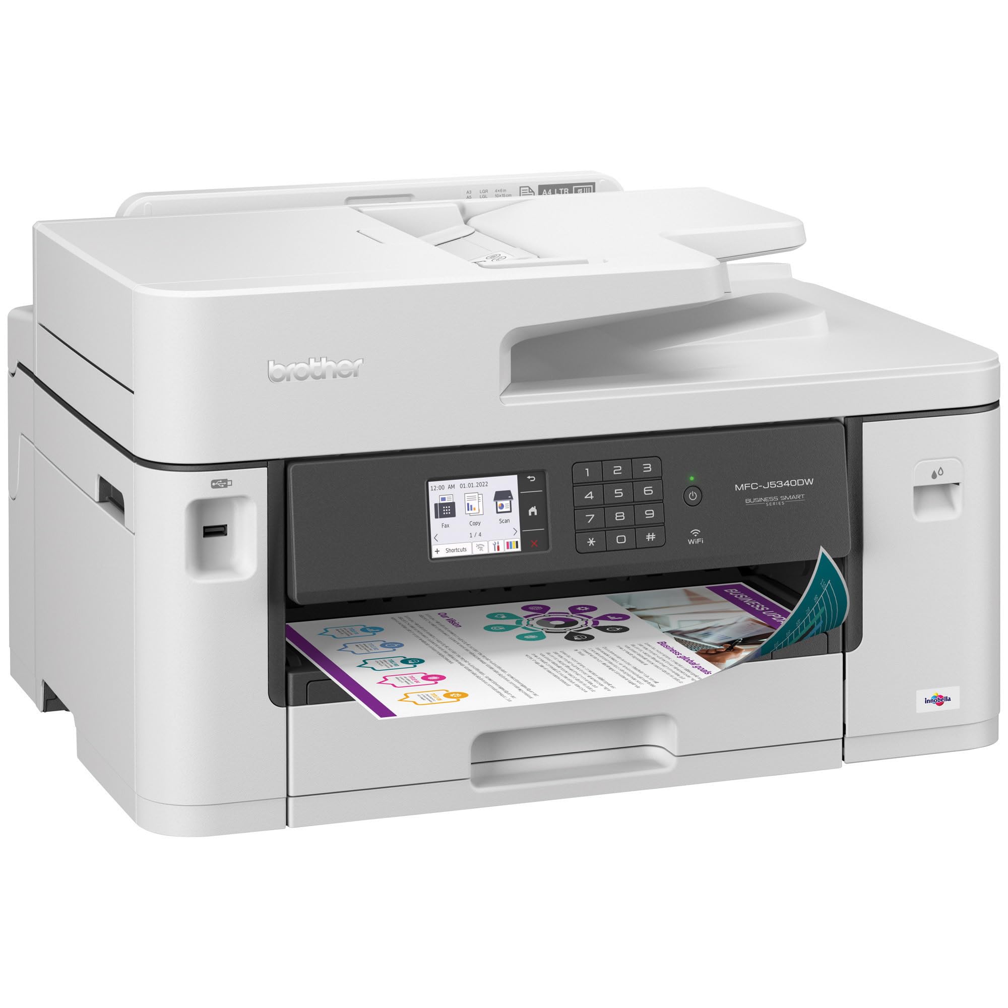 Brother MFC-J5340DW Professional Wireless Color Inkjet All-in-One Printer, 11
