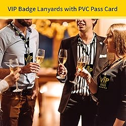 30 Sets VIP Badge Lanyards with PVC VIP Card Pass