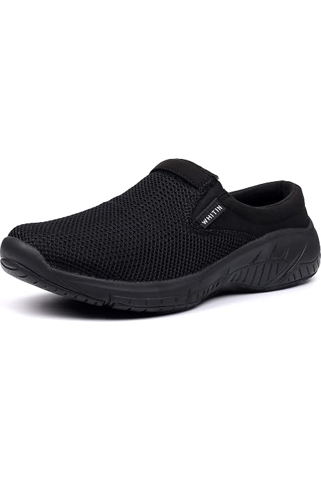 Amazon.com: WHITIN Zuecos de tela sin agujetas unisex, negro : Ropa,  Zapatos y Joyería