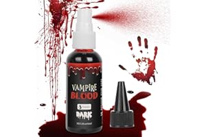VPCRT6 Halloween Fake Blood, Dark Red Realistic Washable Special Effects SFX,Fake Vampire Blood for Halloween Costume, Zombie,Vampire and Monster Makeup & Dress Up