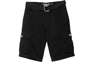 X RAY Raw X Boys Cargo Shorts 8-18 | 100% Cotton Belted Twill Boys, Teen and Youth Cargo Short |