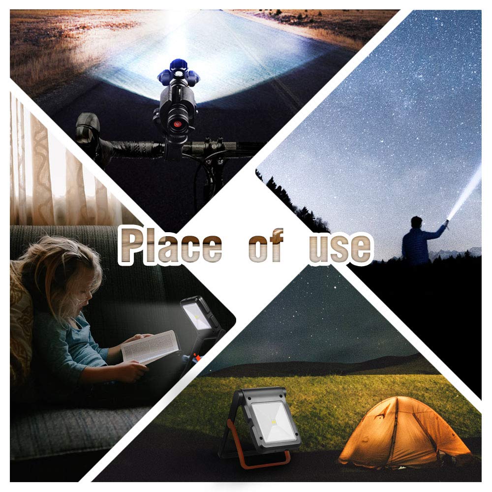 Zoomable 500m Rechargeable Flashlight Waterproof &Solar+USB Powered Portable Solar Light 360°Adjustable | Rechargeable-Flashlight-Emergency-Kit-USB | 4 Modes Tactical Flashlight&2 Modes Work Light