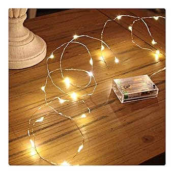 PESCA 3AA Battery Powered, Waterproof, Copper Wire String Fairy Lights with 30 LEDs Warm